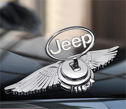 Motorhuvsemblem med billogo
