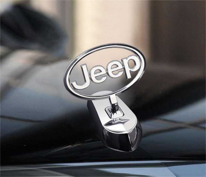 Motorhuvsemblem med billogo