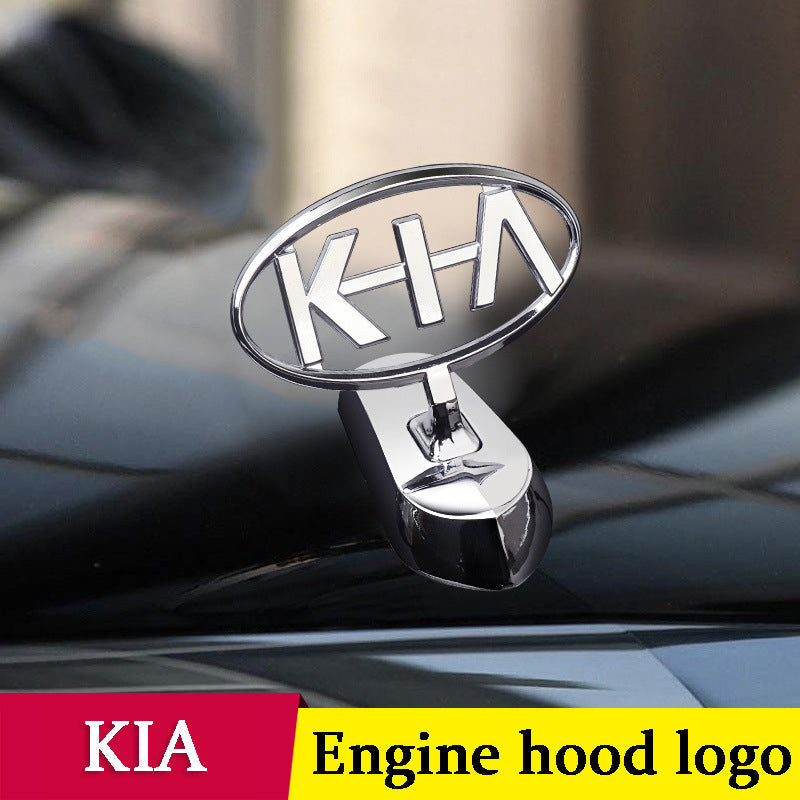Motorhuvsemblem med billogo
