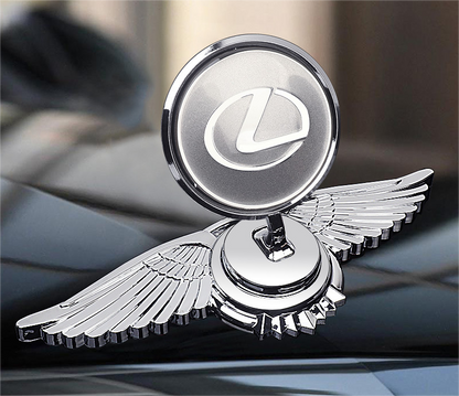 Motorhuvsemblem med billogo