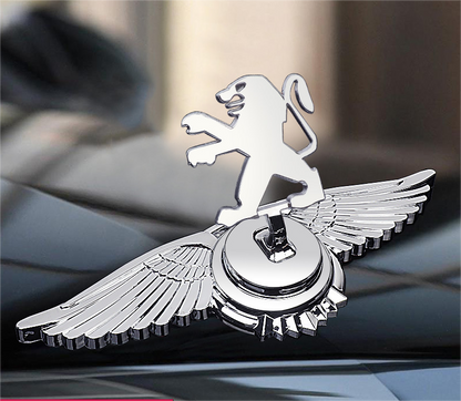 Motorhuvsemblem med billogo
