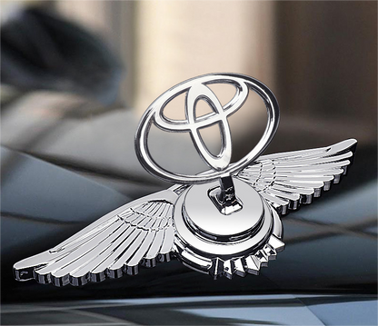 Motorhuvsemblem med billogo