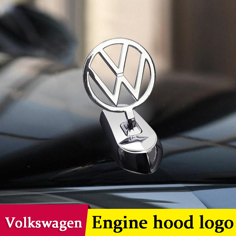 Motorhuvsemblem med billogo