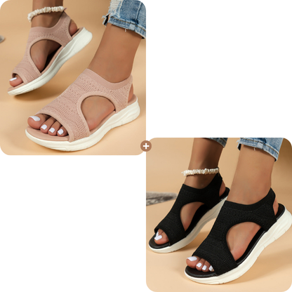 Bekväma, andningsbara platta sandaler