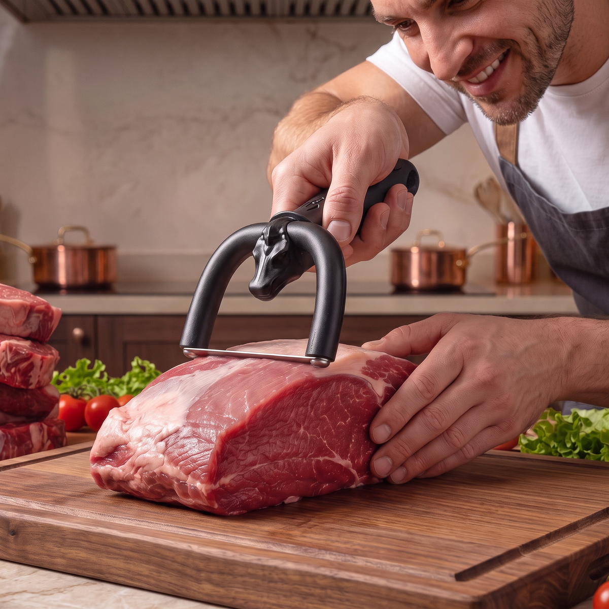 Handkniv för att ta bort fett från nöt- och fläskkött