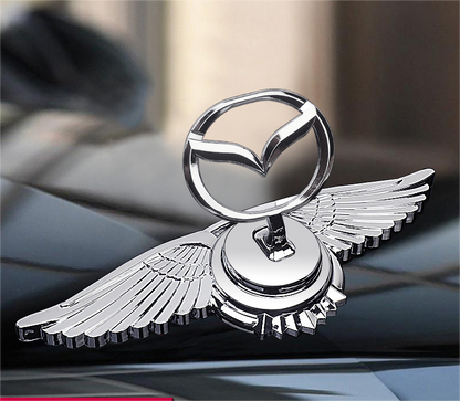 Motorhuvsemblem med billogo