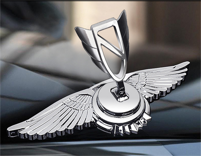 Motorhuvsemblem med billogo