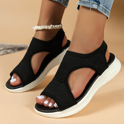 Bekväma, andningsbara platta sandaler