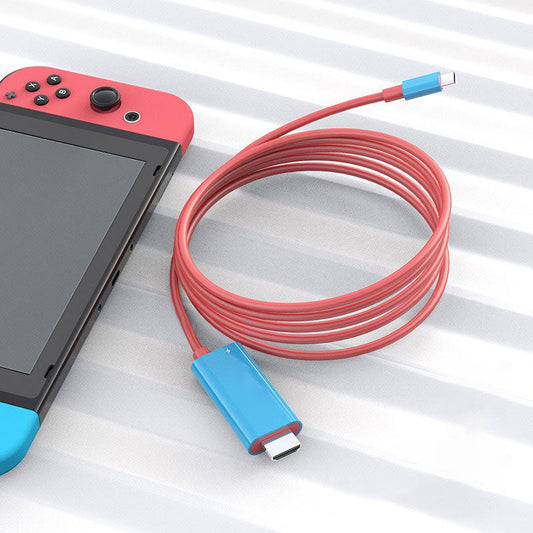 USB-C till HDMI-adapterkabel – Streama, spela och ladda samtidigt – För Switch, mobil och surfplatta