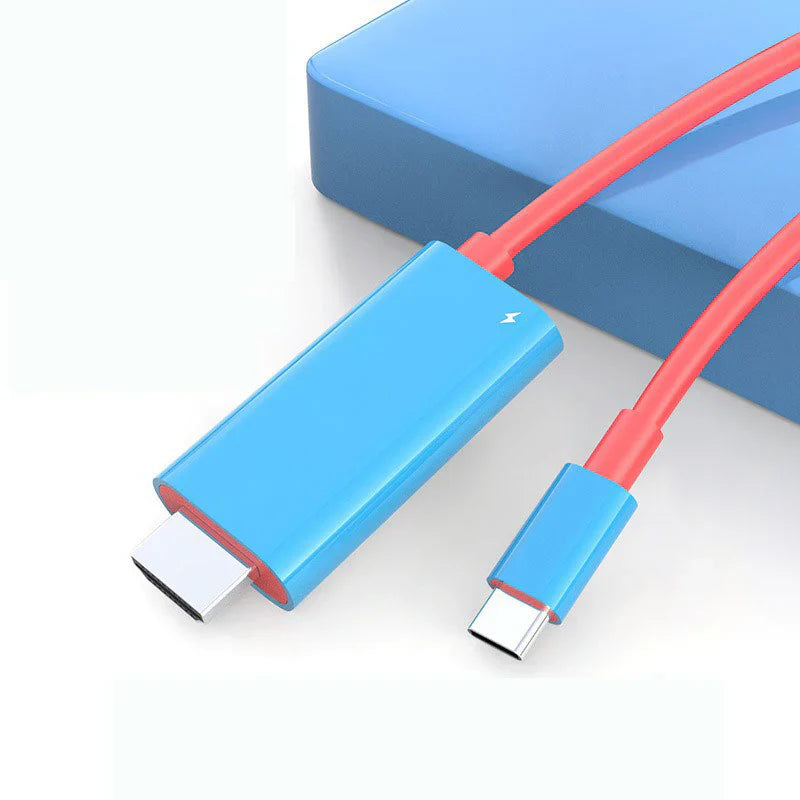 USB-C till HDMI-adapterkabel – Streama, spela och ladda samtidigt – För Switch, mobil och surfplatta