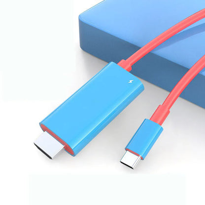 USB-C till HDMI-adapterkabel – Streama, spela och ladda samtidigt – För Switch, mobil och surfplatta