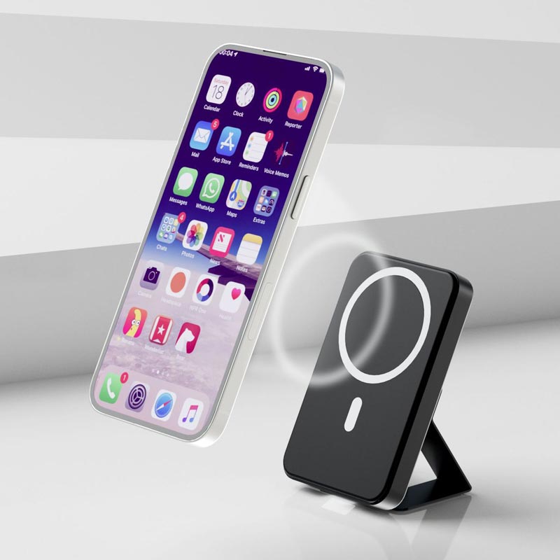 Magnetisk Trådlös Powerbank med Ställ