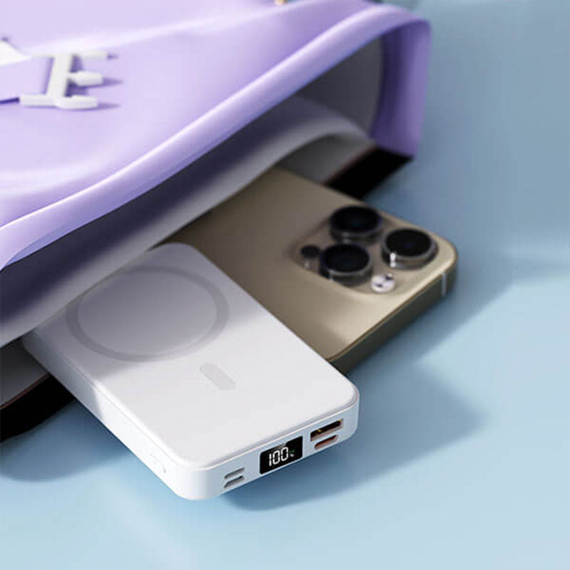 Magnetisk Trådlös Powerbank med Ställ