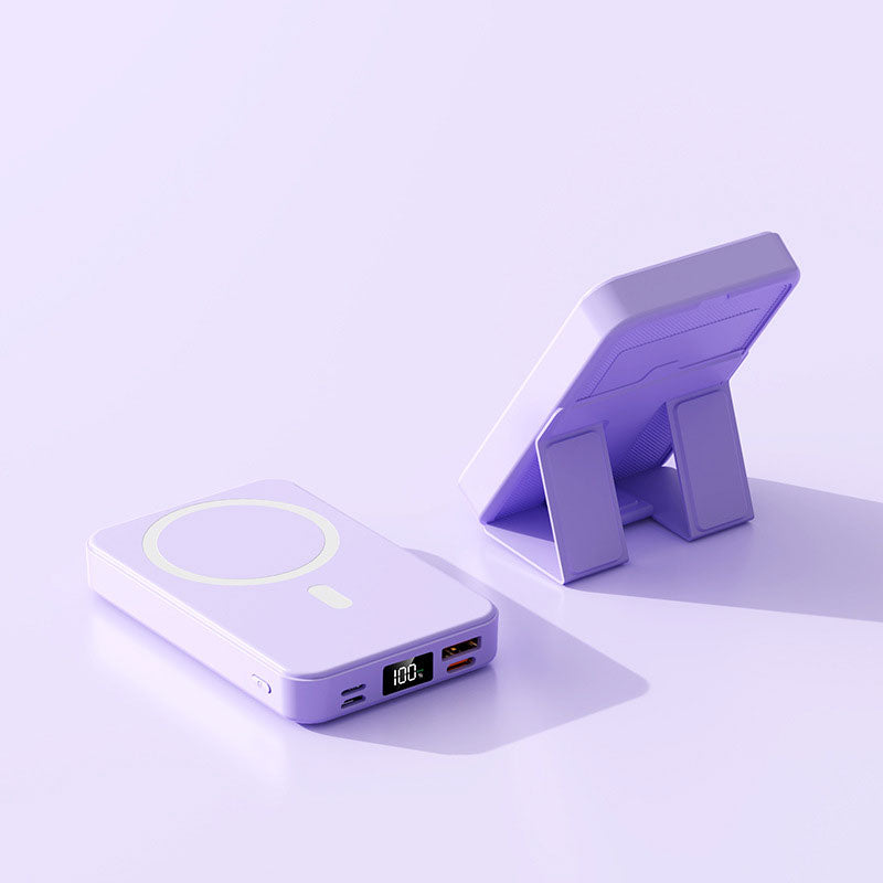 Magnetisk Trådlös Powerbank med Ställ
