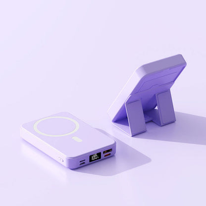 Magnetisk Trådlös Powerbank med Ställ