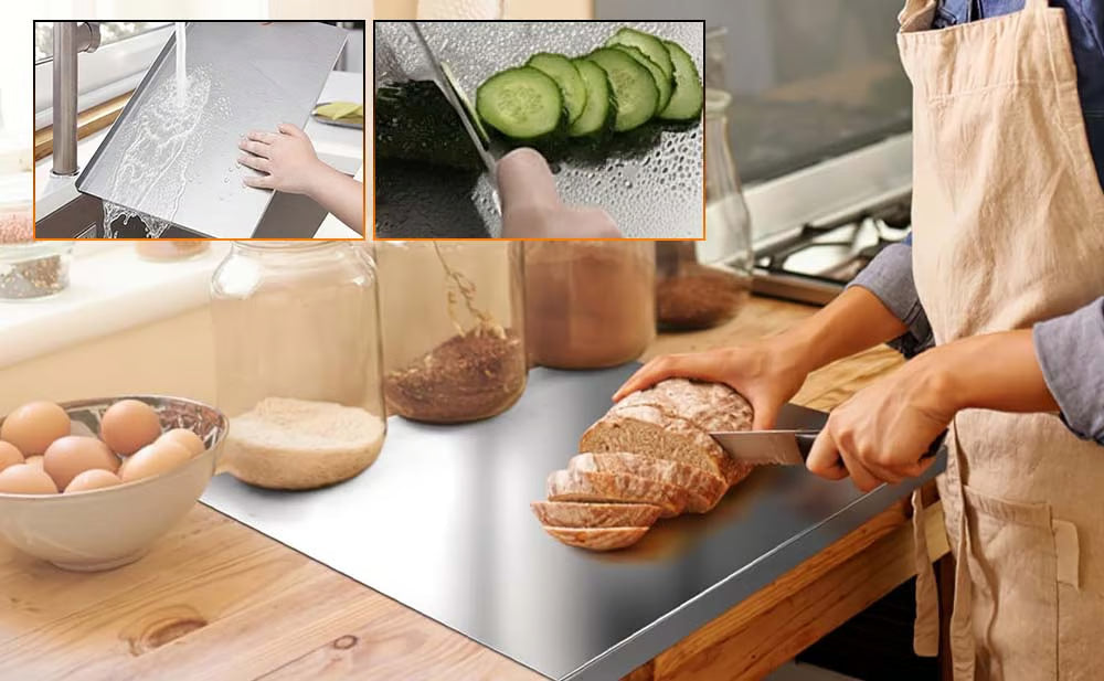 Skärbräda i Rostfritt Stål för Köket