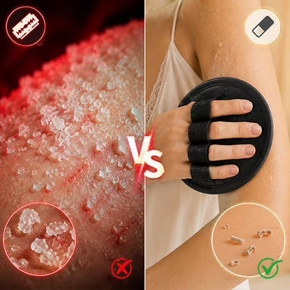 Smärtfri exfolierande badhandske med tvättlapp